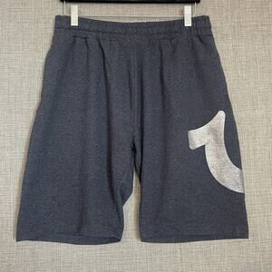 True Religion Shorts Men Medium Blue Gray Silver Heather Lounge Athleisure Sweat